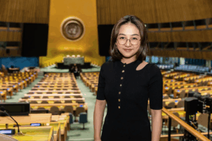 Hanyuan (Karen) Wang at United Nations Headquarters, UNGA
