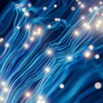 Blue fiber-optic light strands